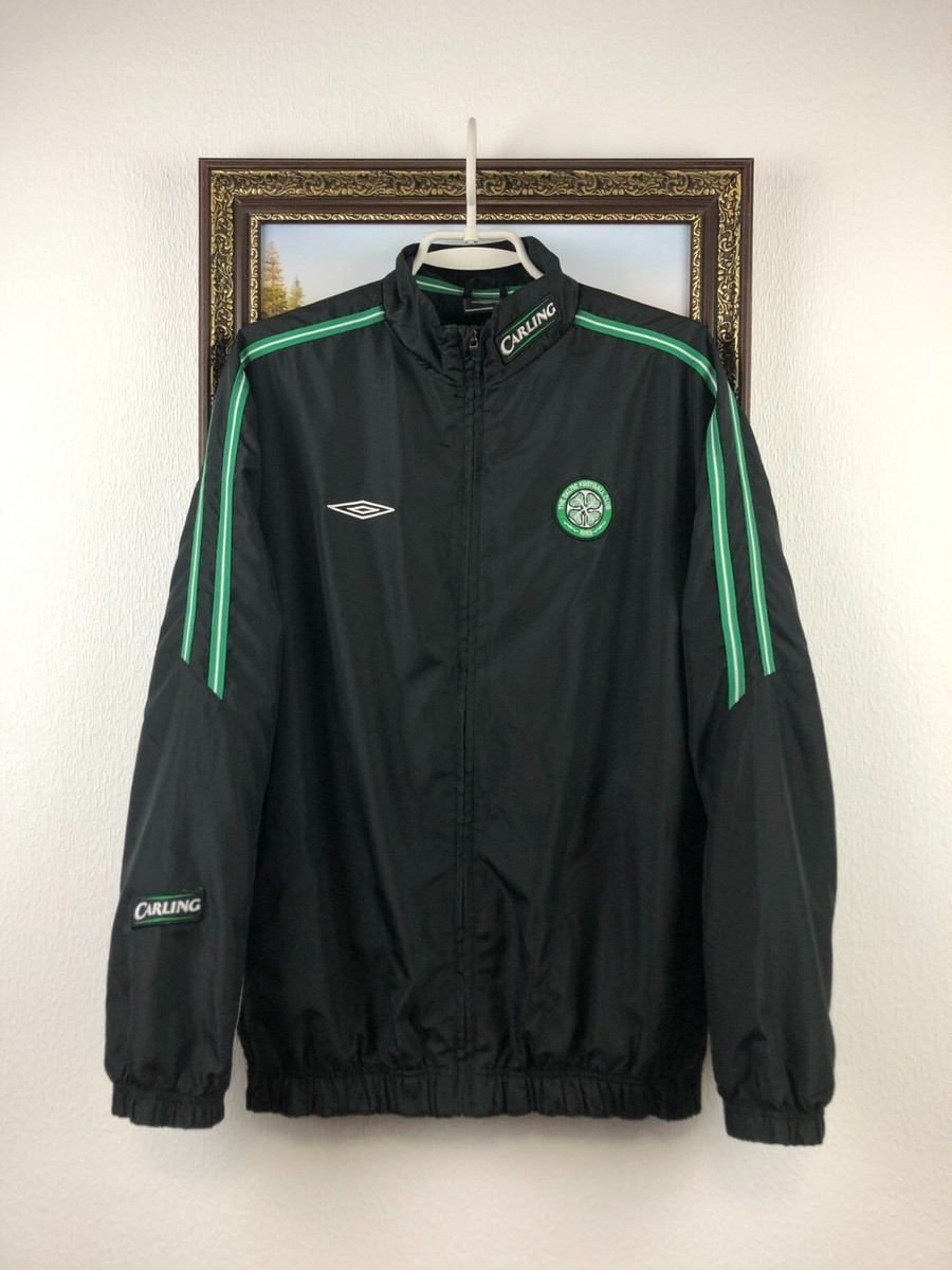 Vintage FC Celtic Football Jacket Soccer Track Top Zip Umbro Mens