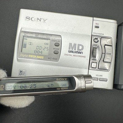 SONY MZ-R50 Portable Minidisc Recorder Silver Playback & Recording
