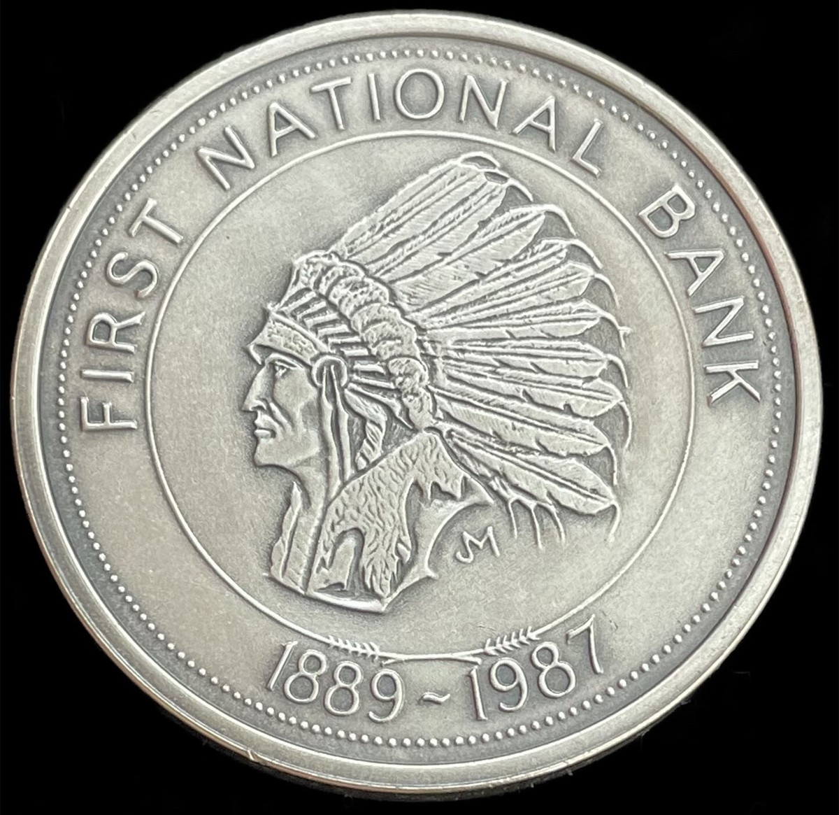 1987 SILVER 31.4 GRAMS .999 ARDMORE, OKLAHOMA CENTENNIAL MEDALLIC