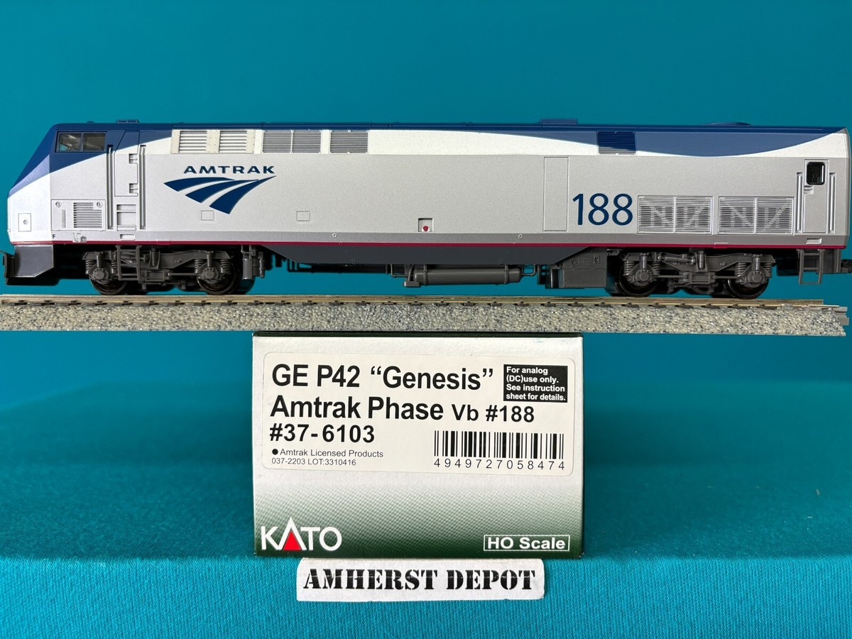 37-6103 Kato P42 Amtrak Genesis Locomotive #188 DCC Ready HO Scale
