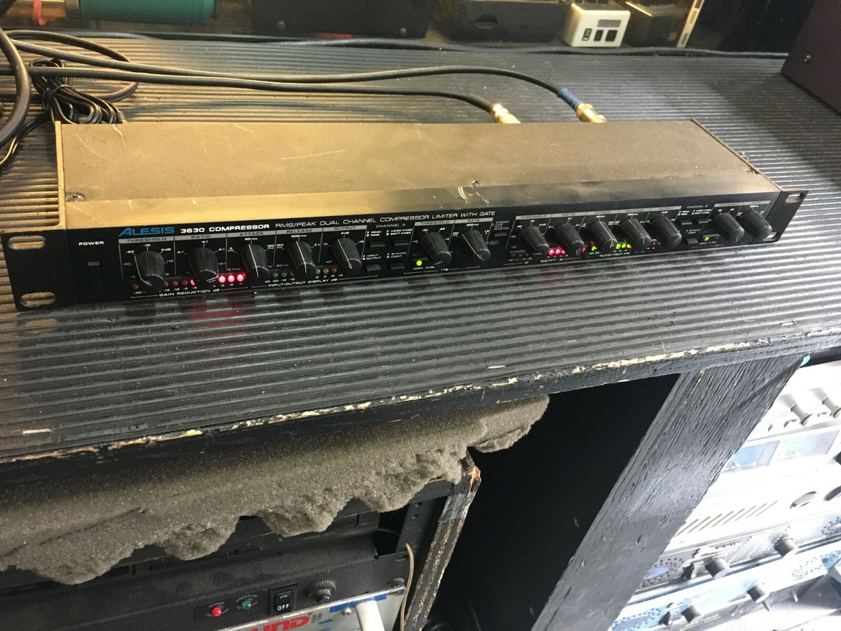 Alesis 3630 Compressor RMS/Peak Dual Ch Compressor Limiter ,No