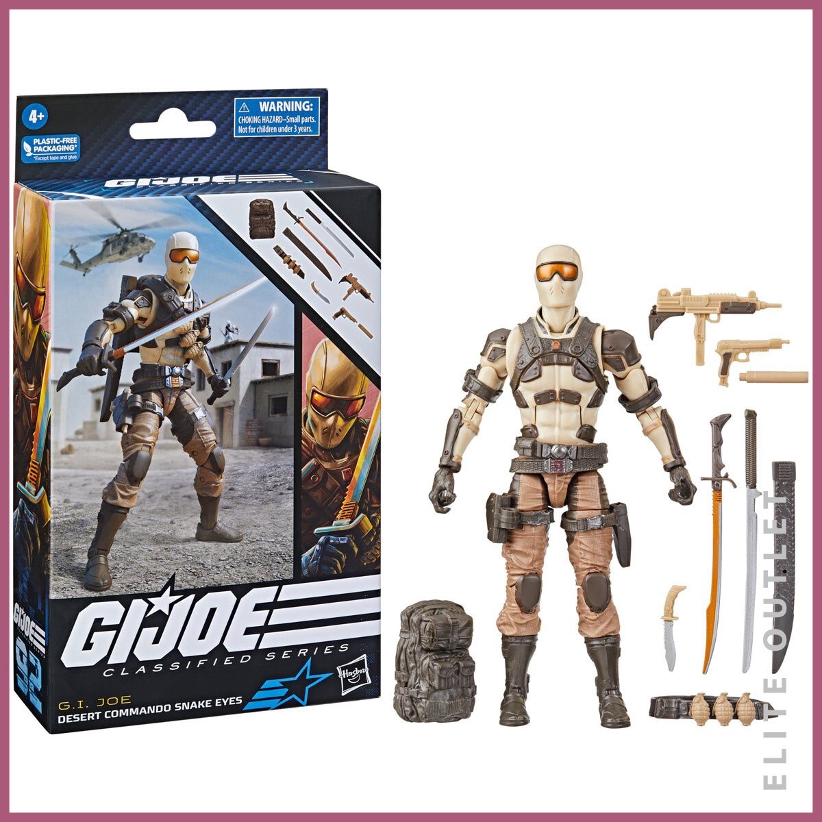 Hasbro G.I. Joe Classified Series 6-Inch Desert Commando Snake Eye