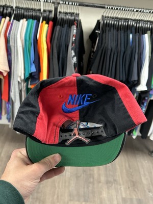 Vintage Nike Air Jordan 8 VIII Aqua SnapBack Hat Jump Man Michael