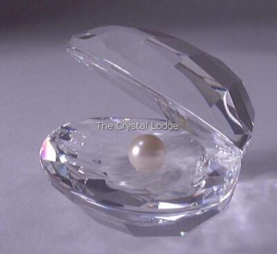SWAROVSKI CRYSTAL OYSTER SHELL WITH PEARL LARGE 014389 MINT BOXED