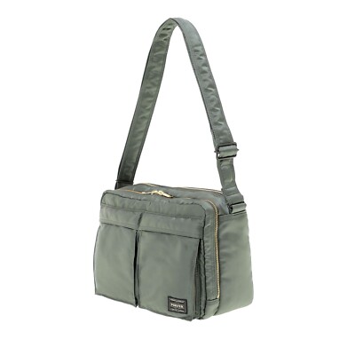 PORTER TANKER SLING BAG W zip (L) 622-08633 Sage Green Back Pack
