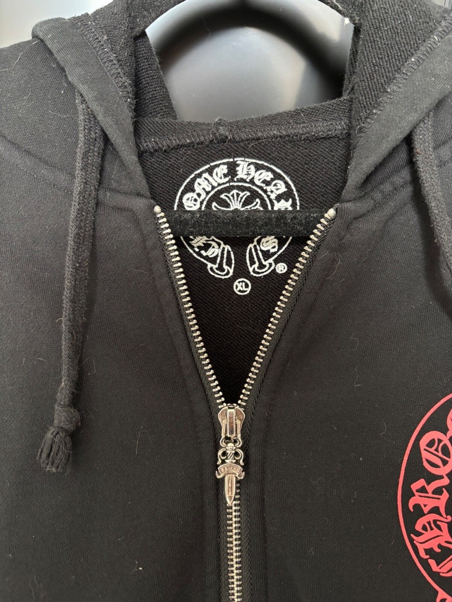 Chrome Hearts Red Horseshoe Limited Edition XL Zip up Hoodie | eBay