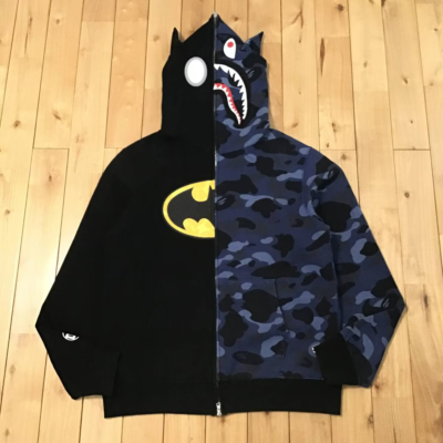BAPE × DC comics Batman Shark full zip Hoodie A Bathing Ape Size