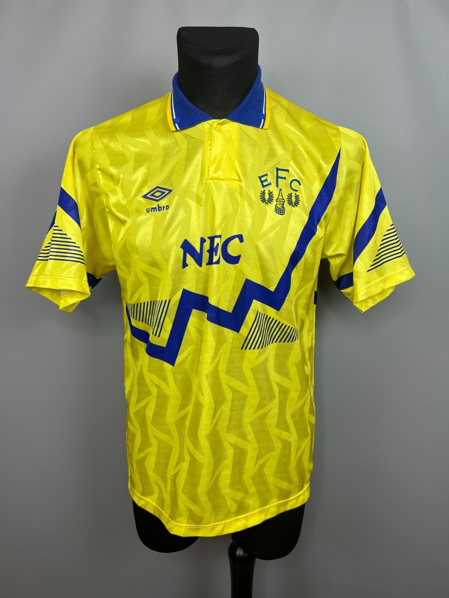 EVERTON 1990 1992 AWAY SHIRT FOOTBALL SOCCER JERSEY MENS UMBRO