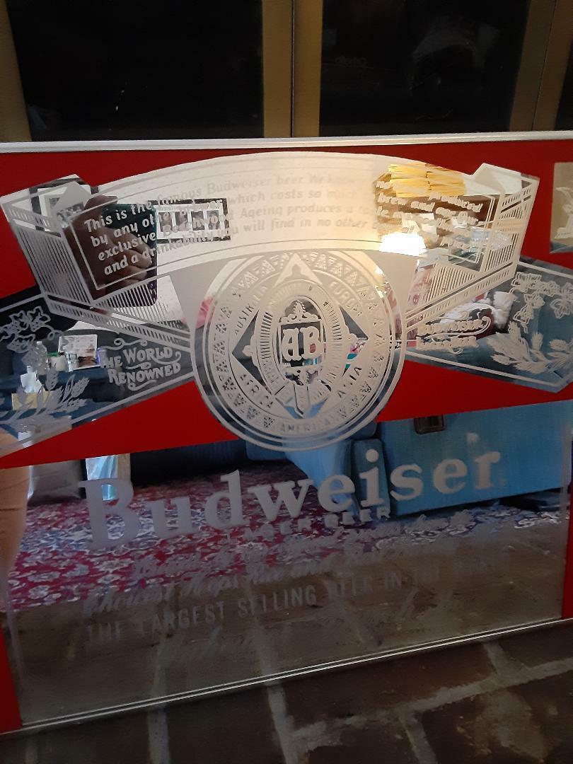 Budweiser アンティークミラー Vintage Budweiser Mirror - Etsy