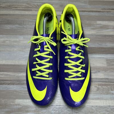 Nike Mercurial Victory IV FG Men's Size 13 Purple Volt Soccer