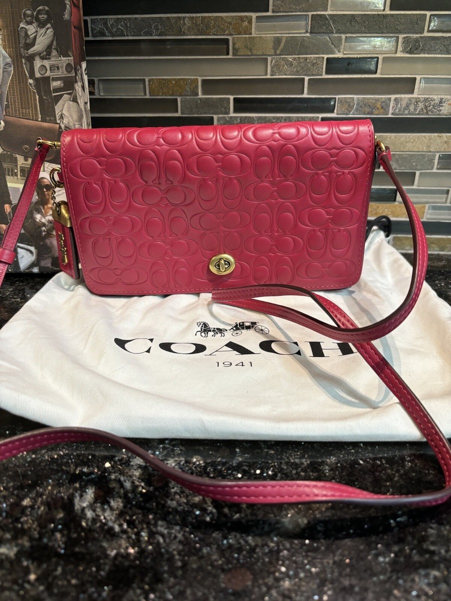 Coach 1941 Dinky Signature Embossed Glovetanned Leather Bright