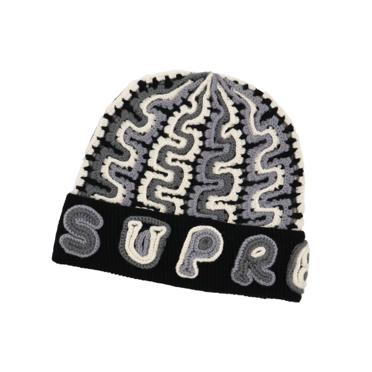 Supreme Yarn Applique Beanie Black | eBay