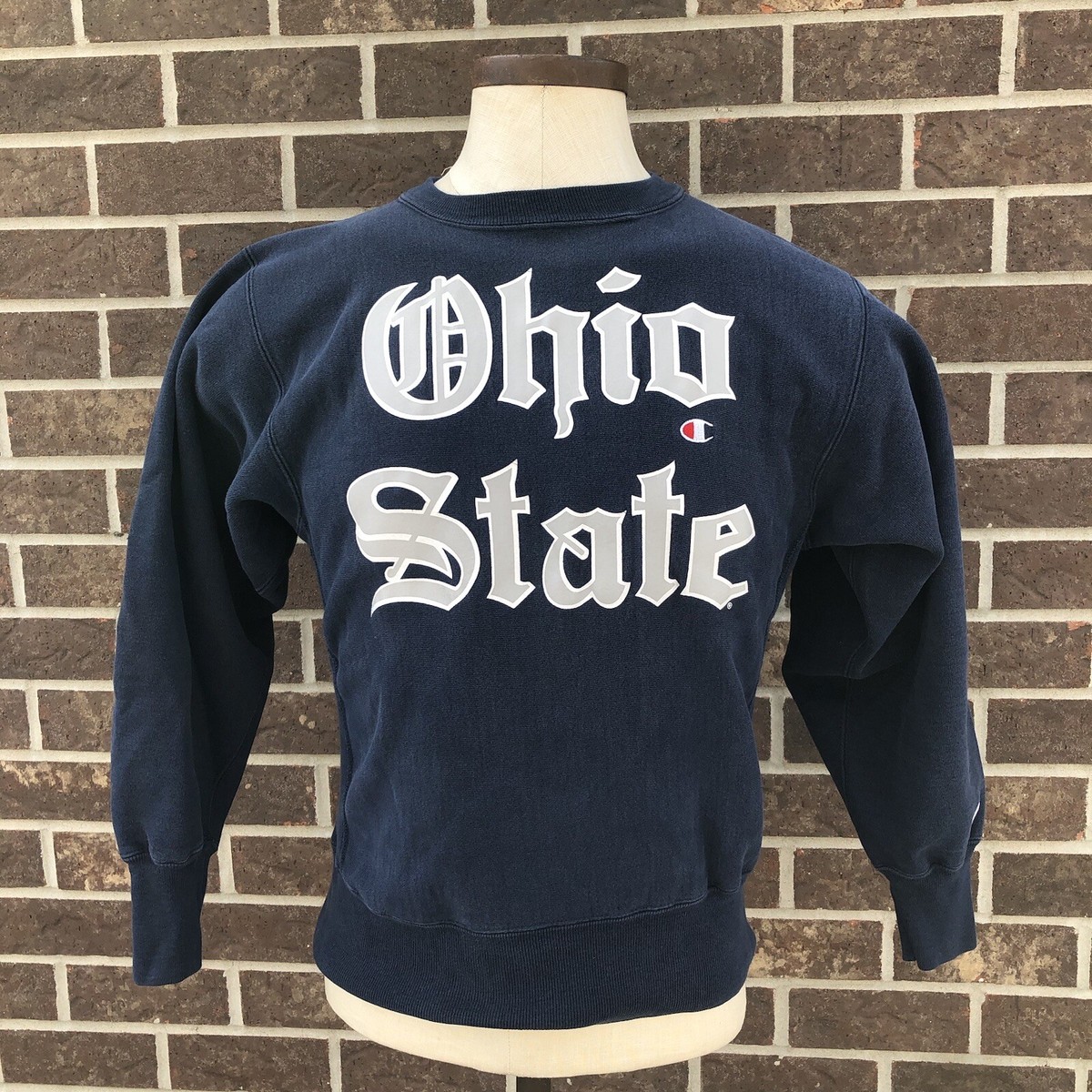 Vintage Ohio State Buckeyes Blue Champion Old English Reverse