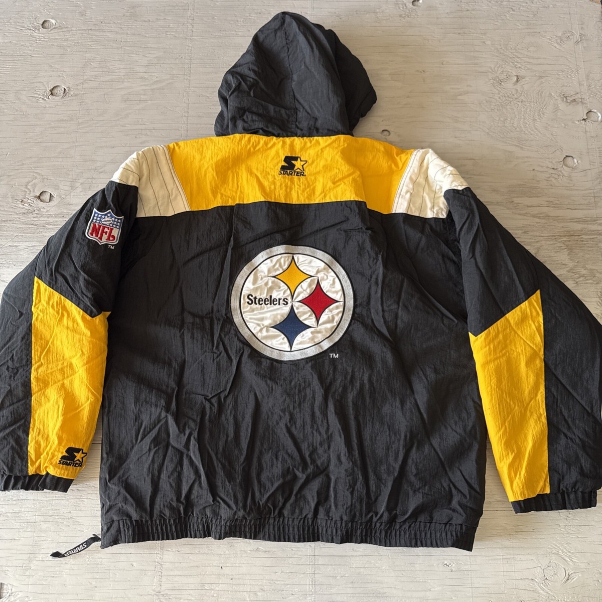 Vintage 90s Starter NFL Pittsburgh Steelers Pullover 1/2 Zip