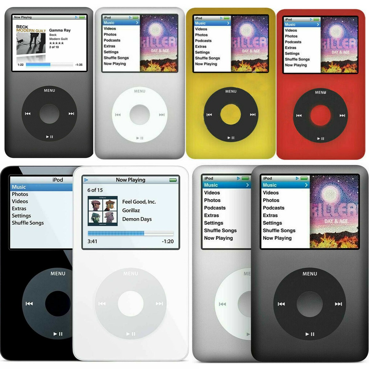 Apple iPod classic 5th, 6th, 7th （30GB, 60GB, 80GB, 120GB, 160GB