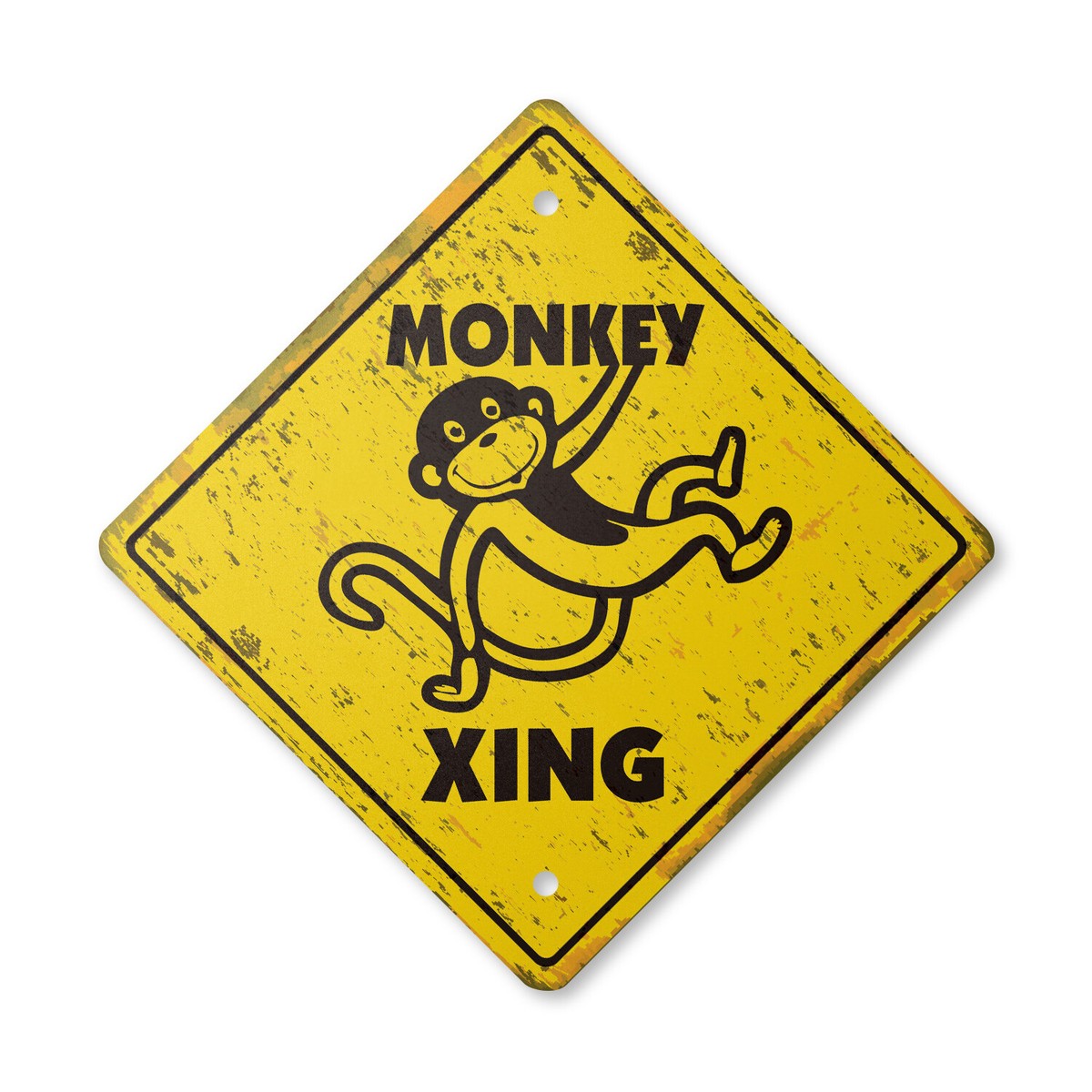 Monkey Vintage Crossing Sign Zone Xing 14