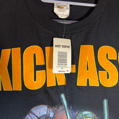 VTG Kick-Ass sz XL Black Shirt Movie Promo Comic 2010 Hit-Girl