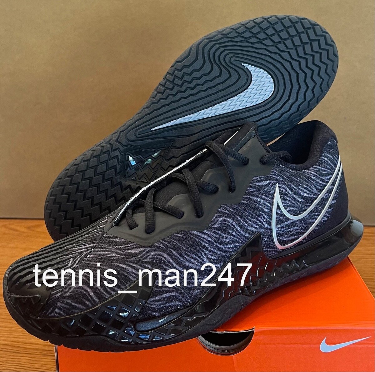 Nike Rafa Nadal X Tiger Woods Zoom Vapor Cage 4 Tennis Shoes TW 3