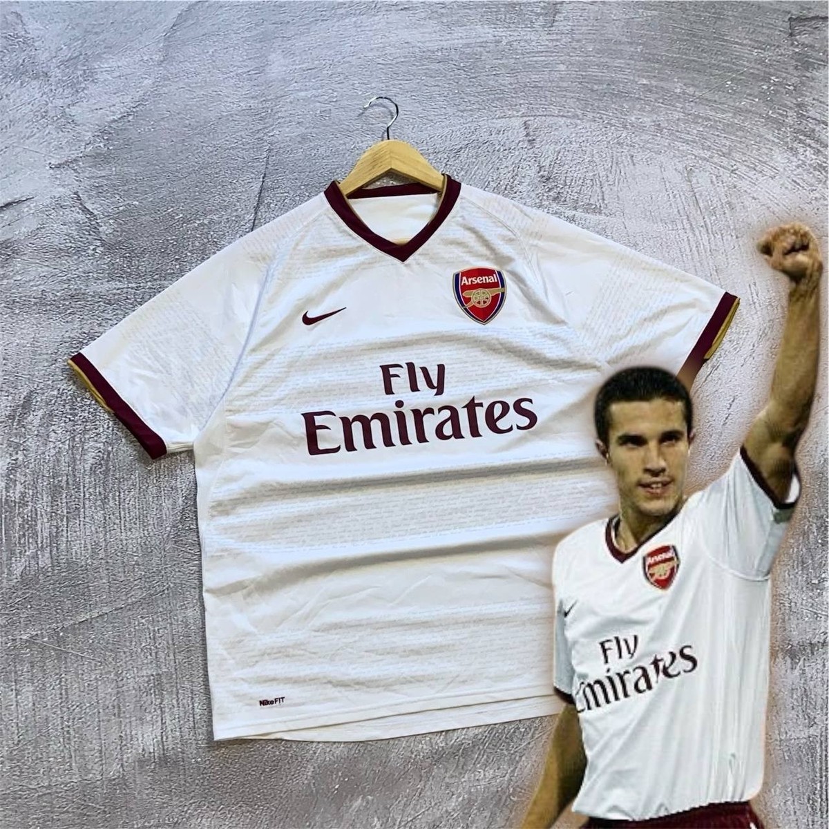 Rare Nike Arsenal 2007/08 Away Jersey White Size L Fly Emirates | eBay
