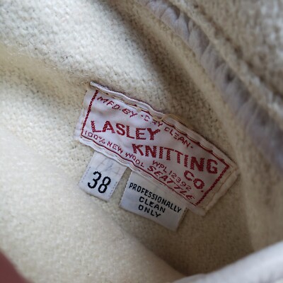 Vtg Lasley Knitting Co 50's 60's Blank Wool Letterman Varsity USA