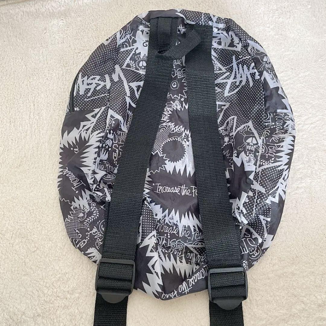 STUSSY Backpack Daypack Whole Pattern Nylon Gray Used Japan | eBay