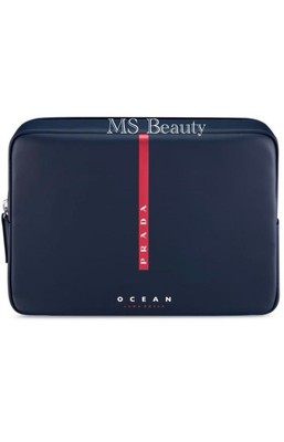 PRADA Luna Rossa Ocean Travel Pouch Toiletry Bag Faux Leather