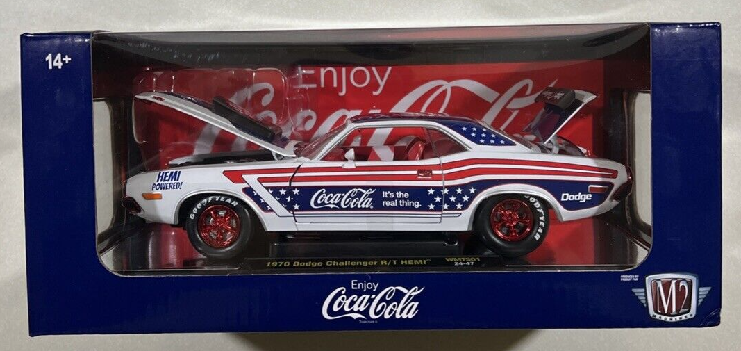 NEW 2024 M2 MACHINES X COCA-COLA 70 DODGE CHALLENGER R/T HEMI