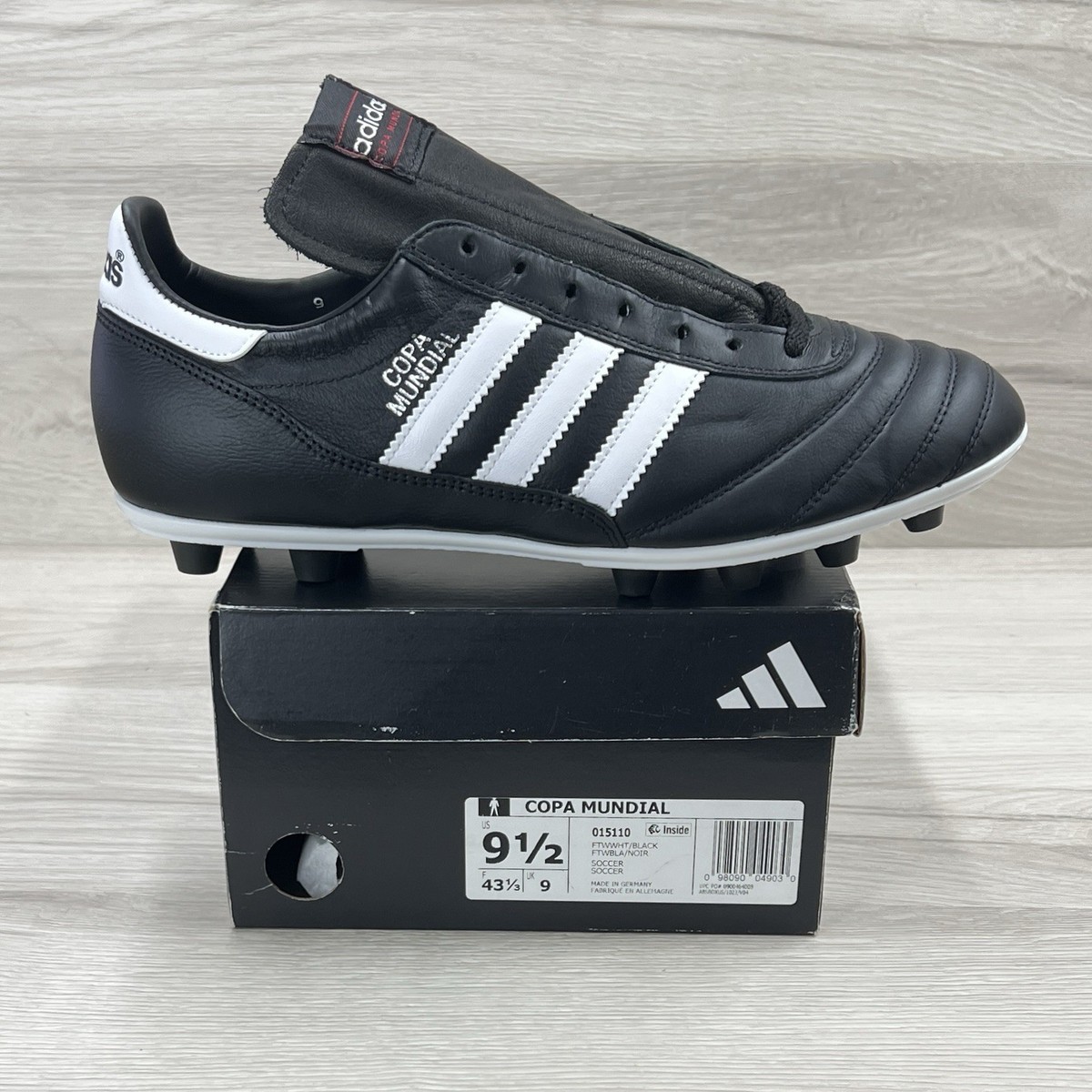 Adidas Copa Mundial New Soccer Cleats Black White 015110 Mens Size