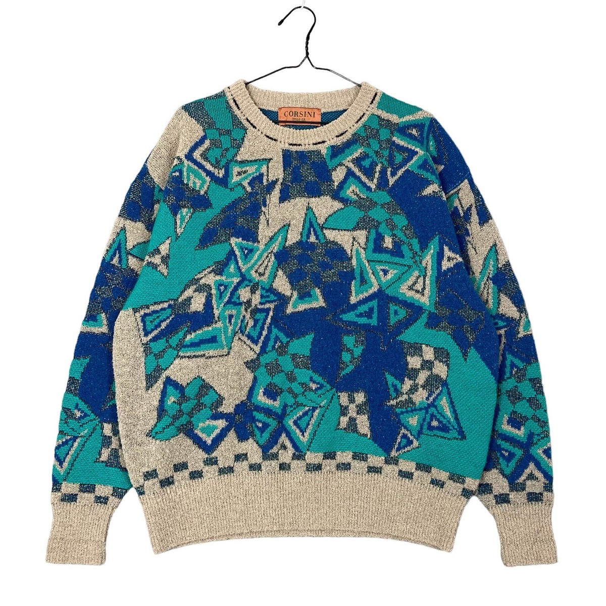 Vintage 90s Corsini Italia Men's Large Abstract Pattern Knit