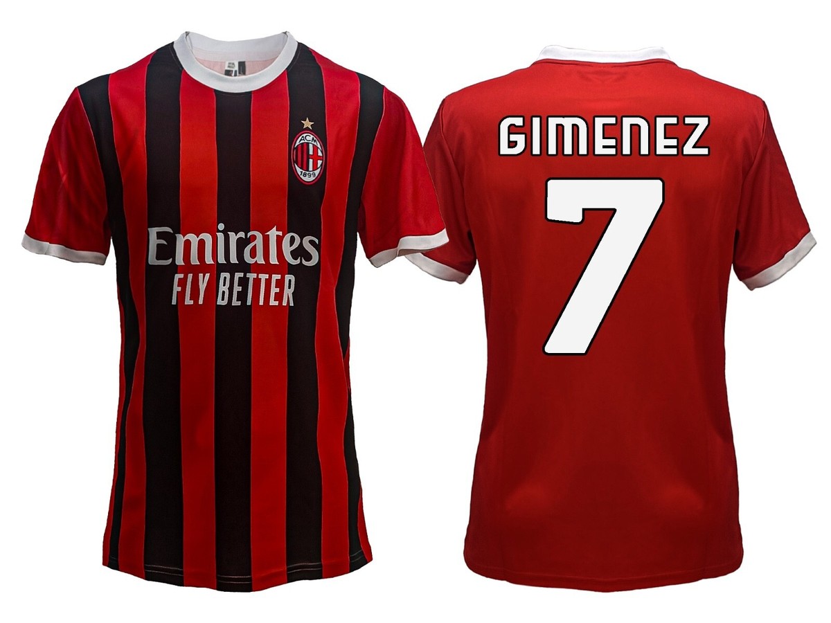 AC Milan Jersey Santiago Gimenez Size M 2024/25 Adult New 2025 | eBay