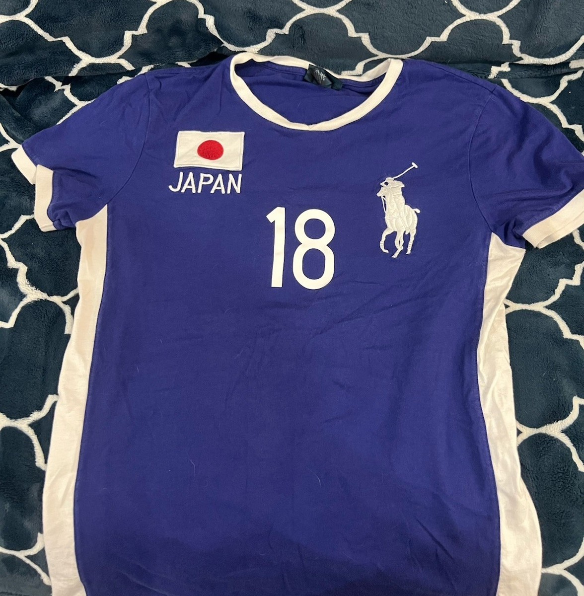 Rare VTG Polo Ralph Lauren Japan National Team 18 Big Pony Shirt