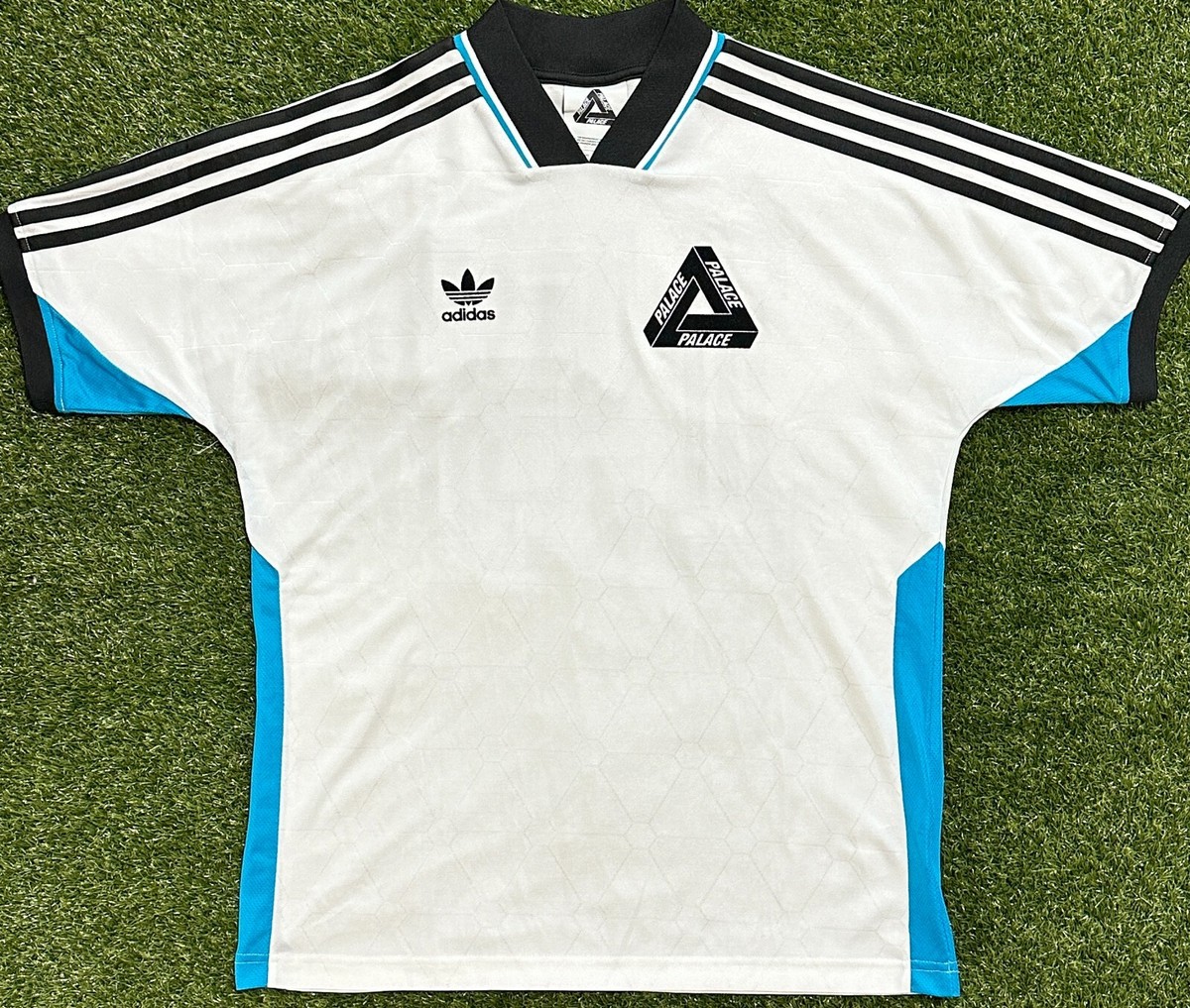 Palace adidas Jersey SSL Team Shirt White/Bold Aqua size M | eBay