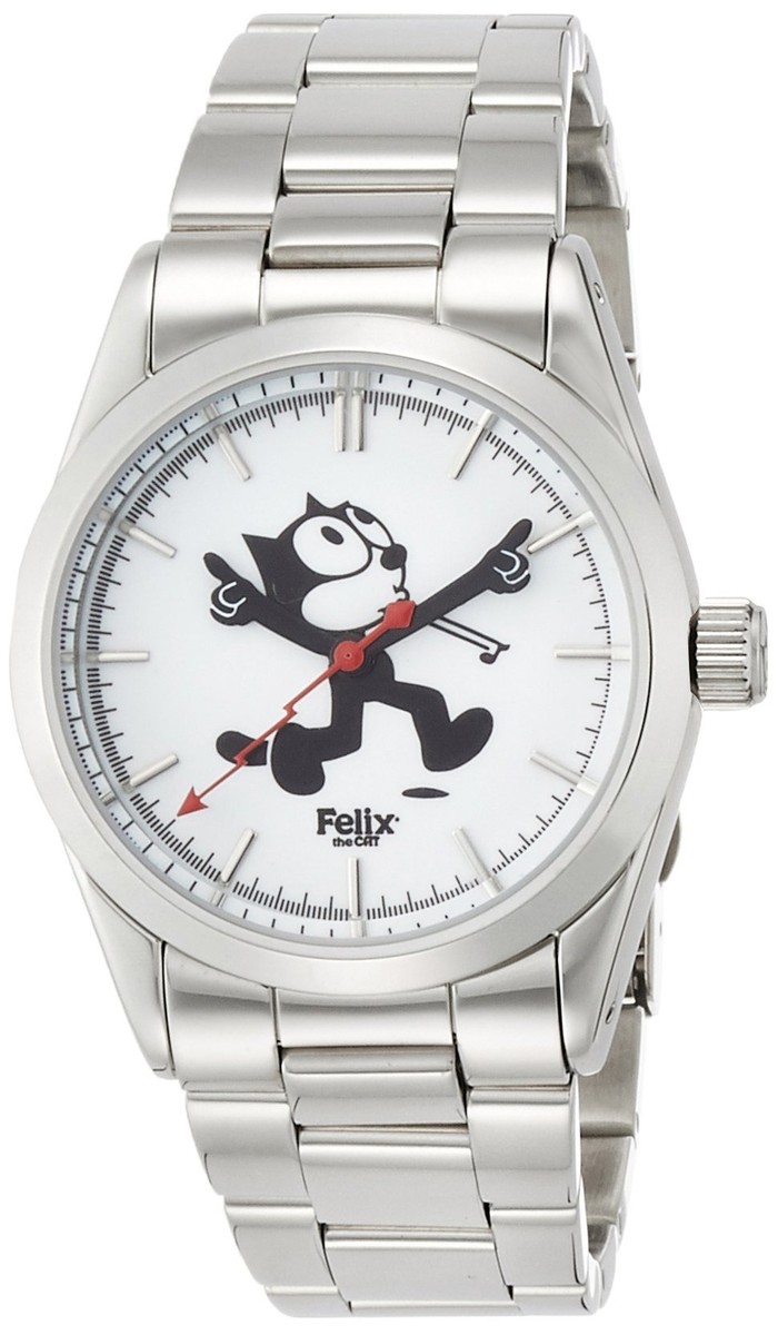 Felix the Cat Watch FLX001W1 Silver Stainless Steel Analog Silver