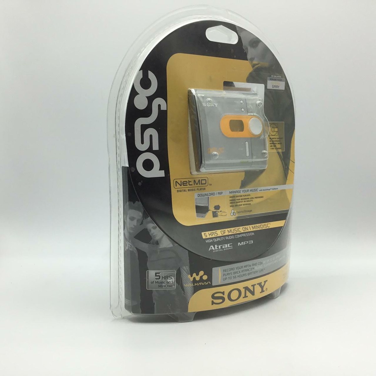 Retro Sony Psyc Net MD Walkman - Digital Music Player Gray (MZ