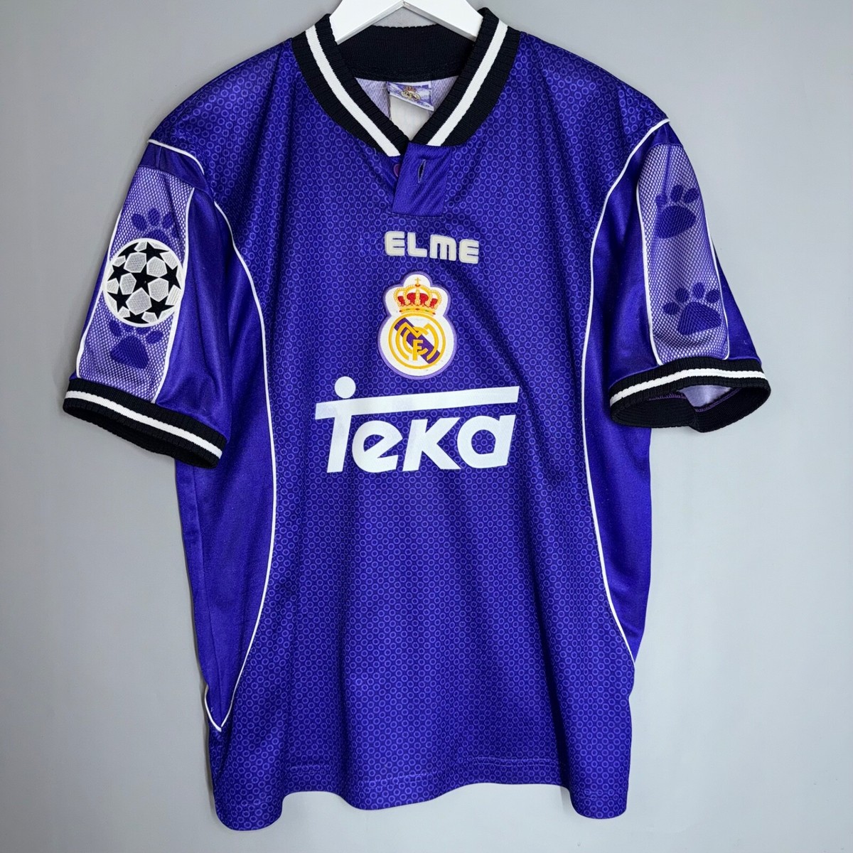REAL MADRID 1997/1998 AWAY FOOTBALL SOOCER SHIRT JERSEY KELME SIZE