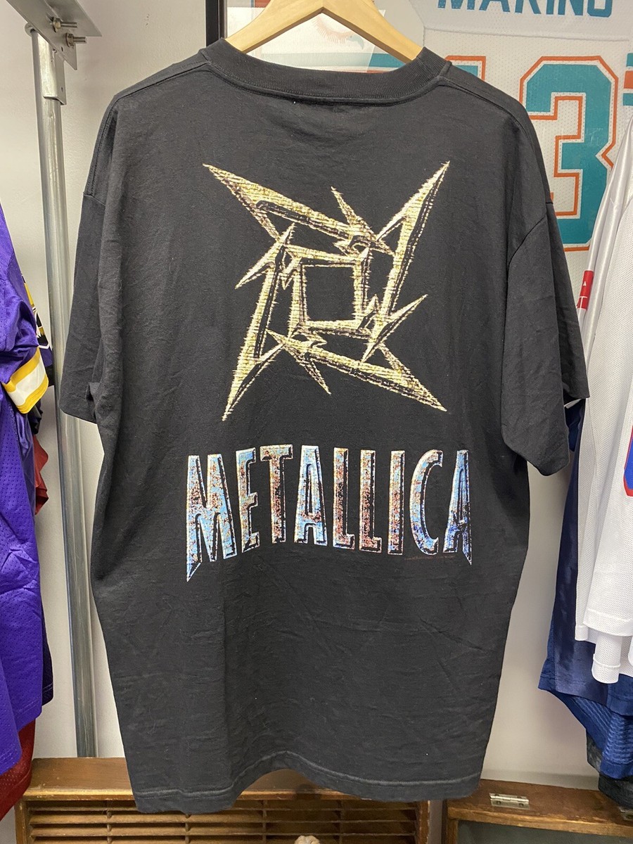 Vintage RARE 90s 1996 Metallica Ninja Star Logo Load Tour Band T