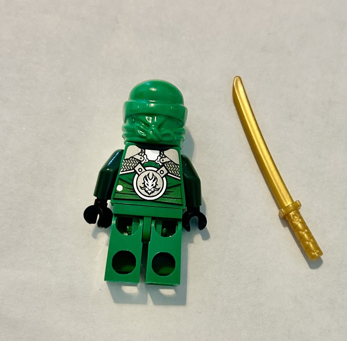 Ninjago GREEN NINJA Lloyd ZX Minifigure w/Gold Sword Unbranded | eBay