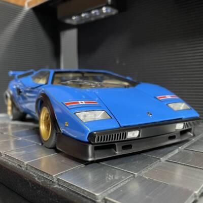 Kyosho 1/18 Lamborghini Countach LP500S WW Blue Rare Near unused