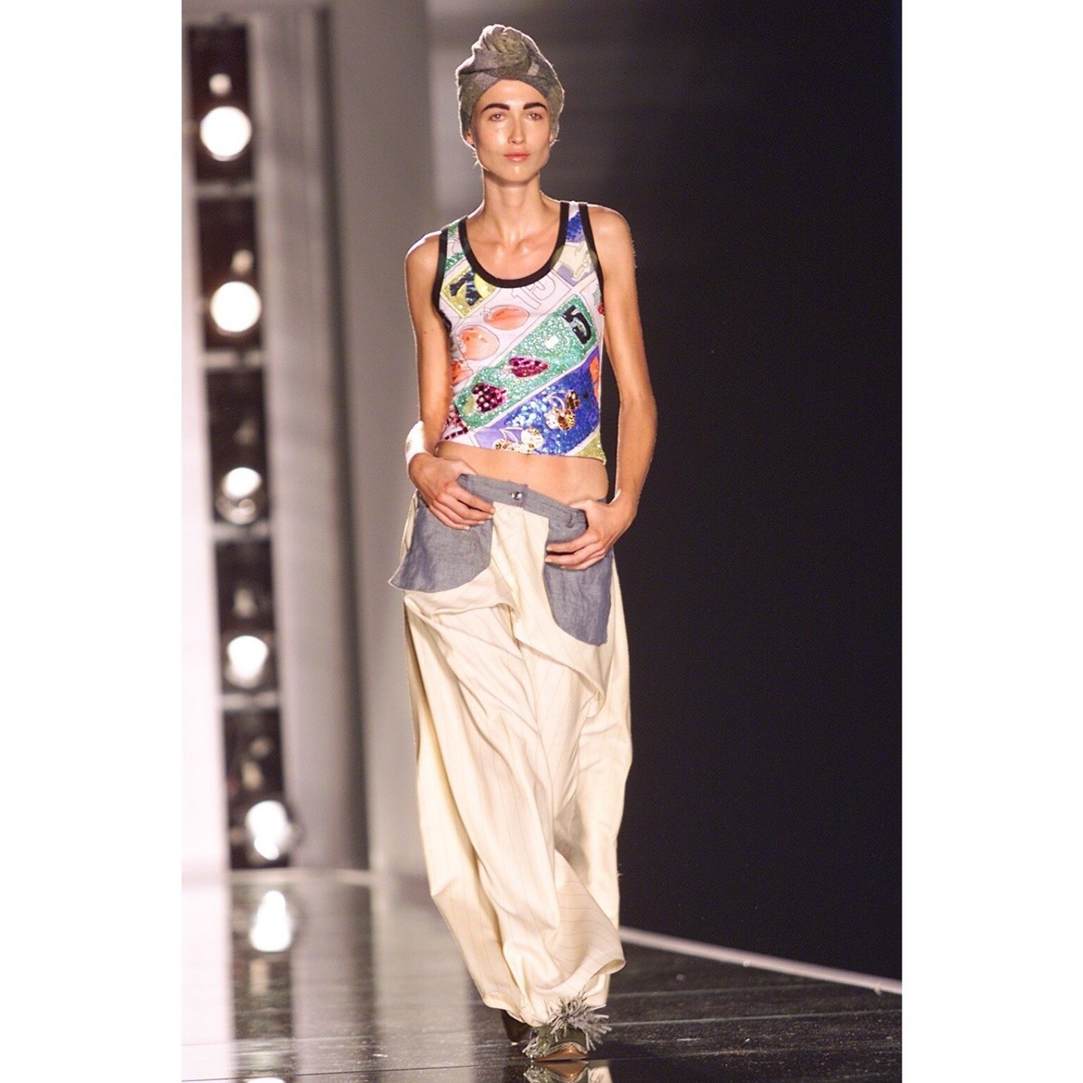 CHRISTIAN DIOR Spring Summer 2002 Glitter Fruits Print Tank Top | eBay