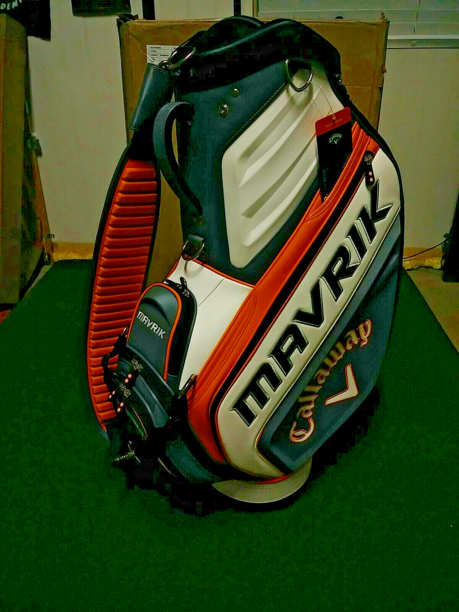 NEW! Callaway Golf MAVRIK Full Size Staff Tour Bag - Orange White