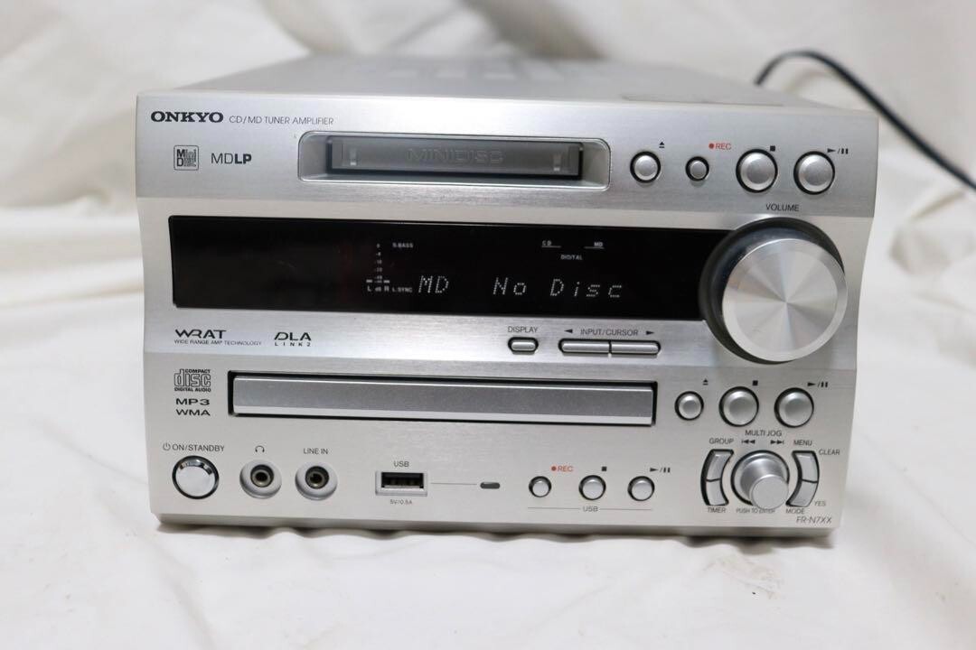 ONKYO CD⁄MD TUNER AMPLIFIER 録音可能 FR-N7TX ONKYO MD/CDコンポ FR-N7TX