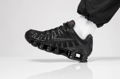 Nike Shox TL Men's AV3595-002 Triple Black Metallic Running OG