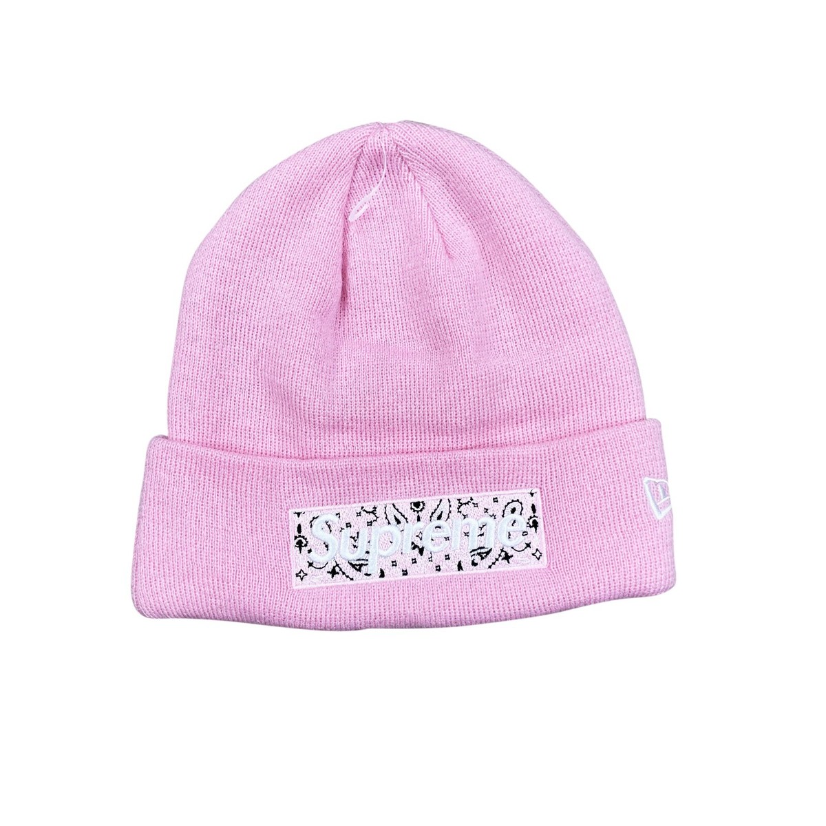 Supreme x New Era FW19 Bandana Box Logo Beanie Pink | eBay
