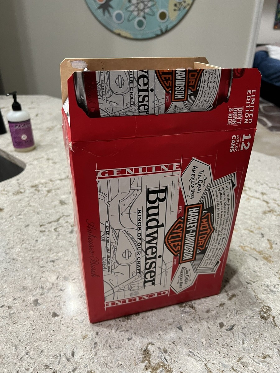 12 Bottom Opened Harley Davidson 120 Anniversary Budweiser Beer