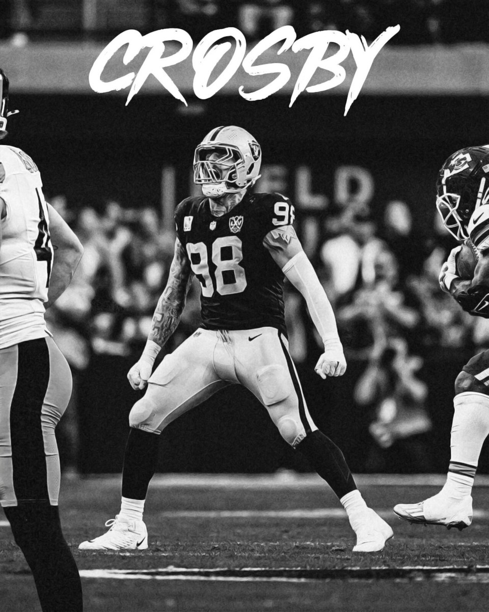 Maxx Crosby on Field Screaming Las Vegas Raiders 8x10 NFL Football
