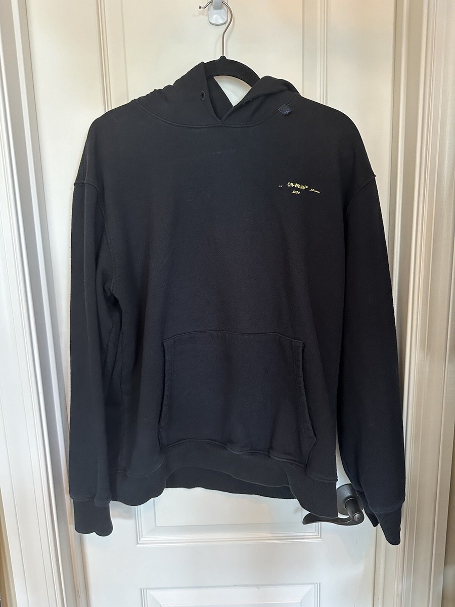 Off-White , Acrylic Arrows Hoodie in Black Yellow medium | eBay