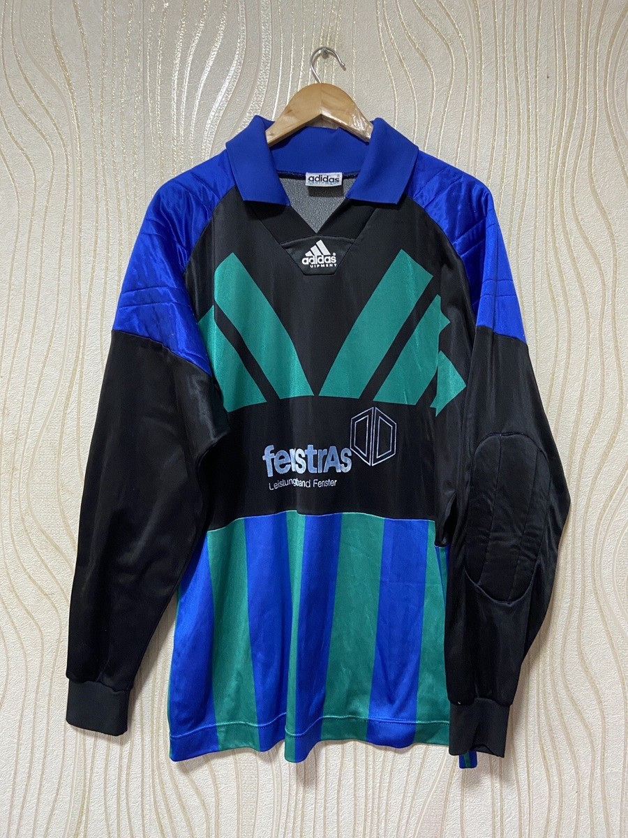 ADIDAS 90s GOALKEEPER FOOTBALL SHIRT SOCCER JERSEY ADIDAS sz L MEN