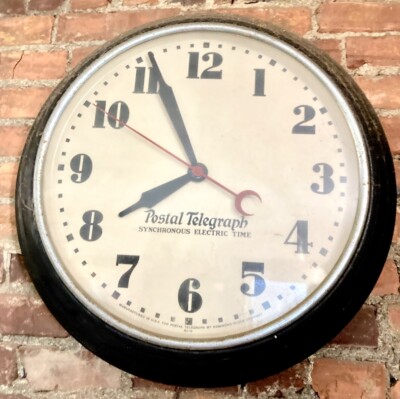 Vintage Hammond Postal Telegraph Synchronous Electric Time Wall