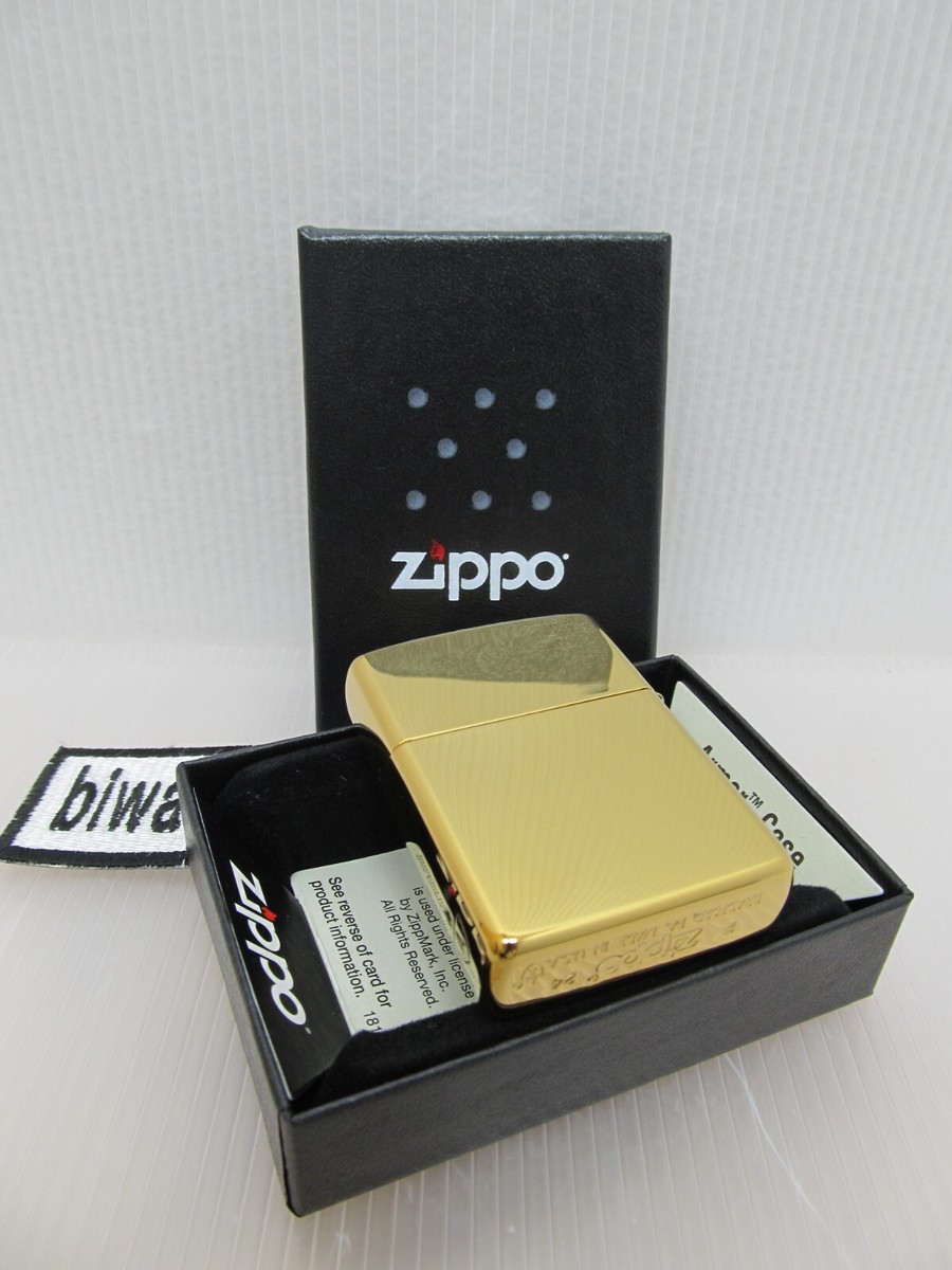 Zippo Lighter Titanium Gold Armor Case Side Logo 