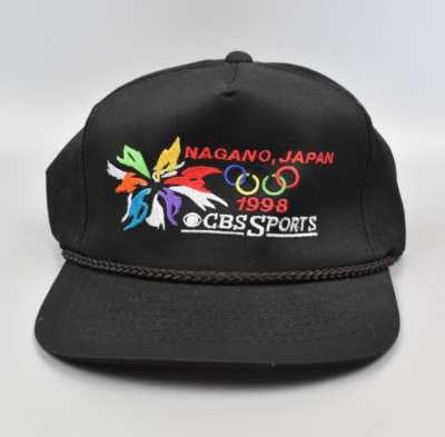 1998 Nagano Japan Winter Olympics CBS Sports Vintage Strapback Cap